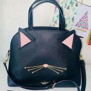 Kate Spade Medium Black Cat Purse
